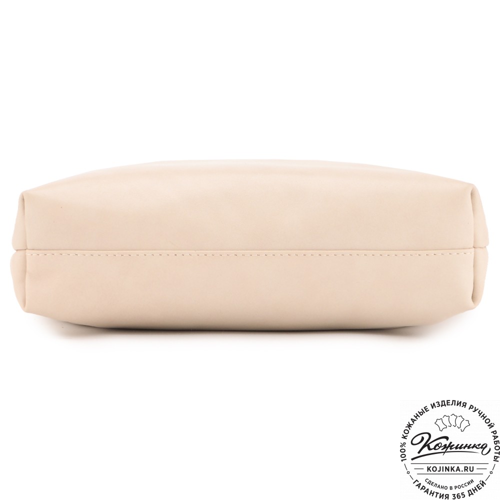 Женская кожаная сумка "Монреаль Нью" (бежевая гладкая кожа)